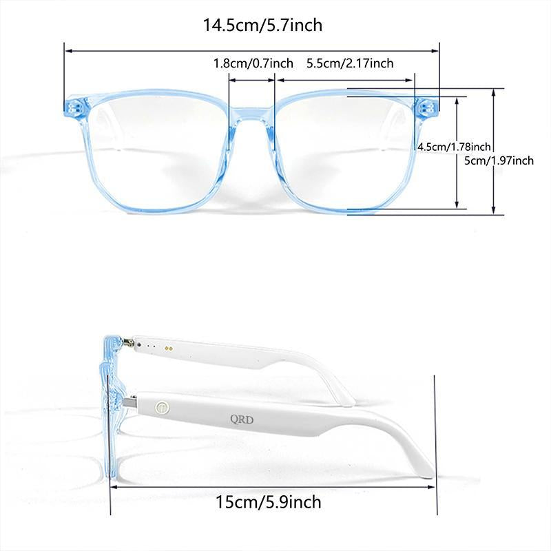 Smart Glasses, Multifunctional Anti-Blue Light Glasses, Touch Control Wireless Glasses, Bluetooth-Compatible Smart Glasses for Men & Women, Electronic Gadgets