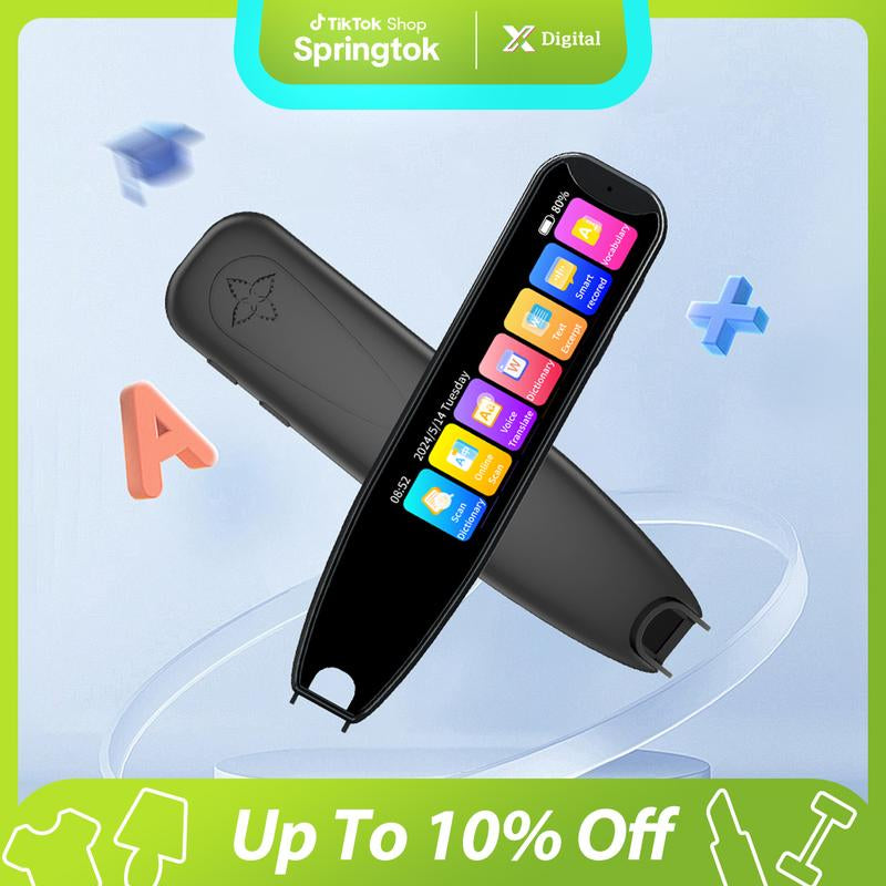 Intelligent Translation Pen 3.69 Inch Screen, Large Screen, Ultra-High Definition, Can Translate 10 Languages without Internet, Wifi Can Scan and Translate 60 Languages Online, and 17 System Languages Can Be Switched Digital Products Smart
