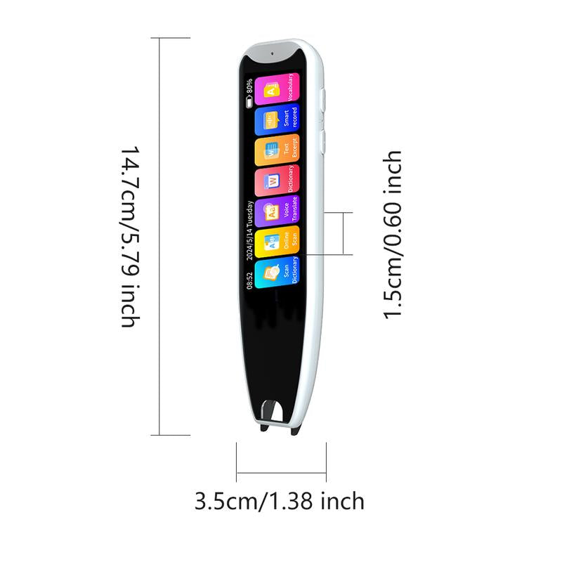 Intelligent Translation Pen 3.69 Inch Screen, Large Screen, Ultra-High Definition, Can Translate 10 Languages without Internet, Wifi Can Scan and Translate 60 Languages Online, and 17 System Languages Can Be Switched Digital Products Smart