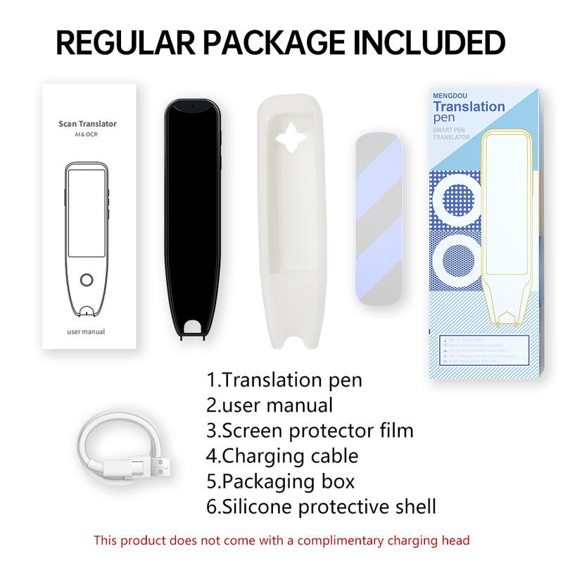 Intelligent Translation Pen 3.69 Inch Screen, Large Screen, Ultra-High Definition, Can Translate 10 Languages without Internet, Wifi Can Scan and Translate 60 Languages Online, and 17 System Languages Can Be Switched Digital Products Smart