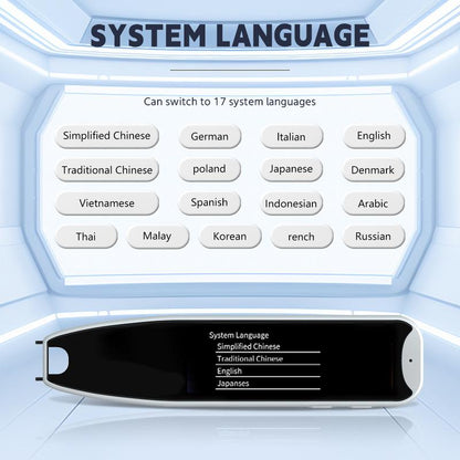 Intelligent Translation Pen 3.69 Inch Screen, Large Screen, Ultra-High Definition, Can Translate 10 Languages without Internet, Wifi Can Scan and Translate 60 Languages Online, and 17 System Languages Can Be Switched Digital Products Smart