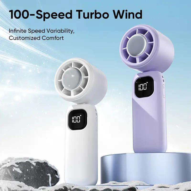 3 in 1 Mini Handheld Cooling Fan, 199 Speed Wind Power & Ice Cooling Function, Small Foldable 3-IN-1 Neck/Desk/Hand Fan, Pocket Design for Travel/Summer/Concerts/Lash, Gifts for Girls